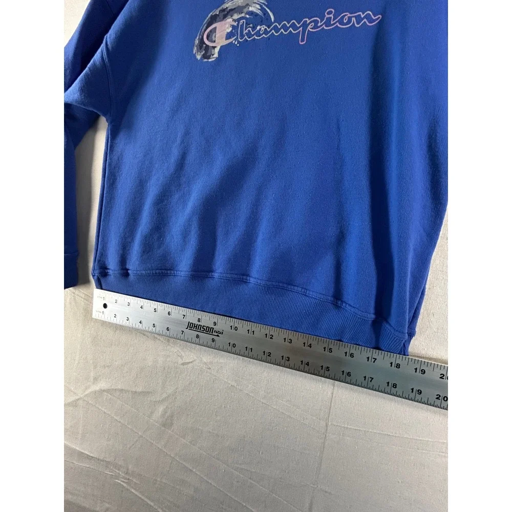 Champion Mens Royal Blue Graphic Logo Crewneck Sweatshirt GF535 ROI Size‎ M